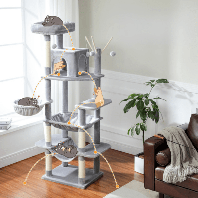 Arbre a Chat Design | Aruba™ Gris - My Little Kat