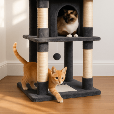 Arbre a Chat Design | SYDNEY™ Gris Foncé - My Little Kat