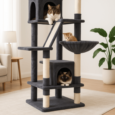 Arbre a Chat Design | SYDNEY™ Gris Foncé - My Little Kat