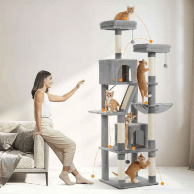 Arbre a Chat XXL | SYDNEYâą Gris Clair - My Little Kat