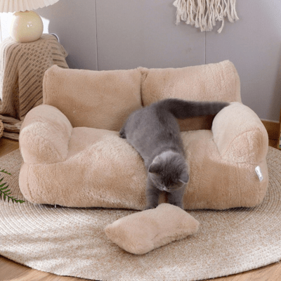 Coussin Chat | Canapé LINA™ Taupe - My Little Kat