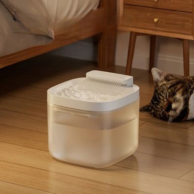 Fontaine a eau chat | GLYCINE ™ Blanche à LED - My Little Kat