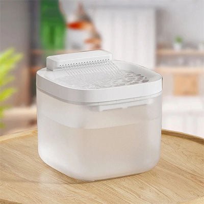 Fontaine a eau chat | GLYCINE ™ Blanche à LED - My Little Kat