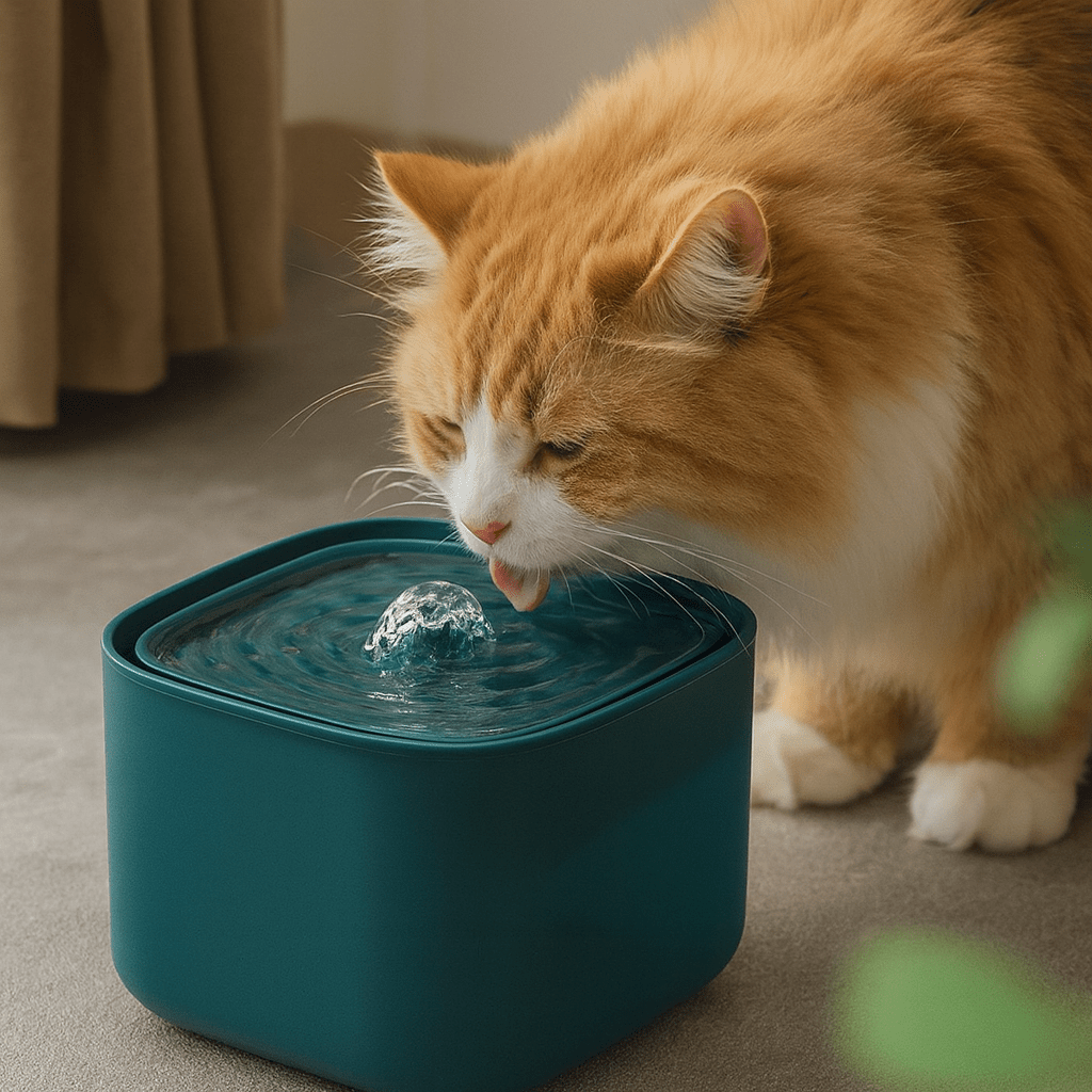 Fontaine à eau pour chat | PIVOINE™ Verte à LED - My Little Kat