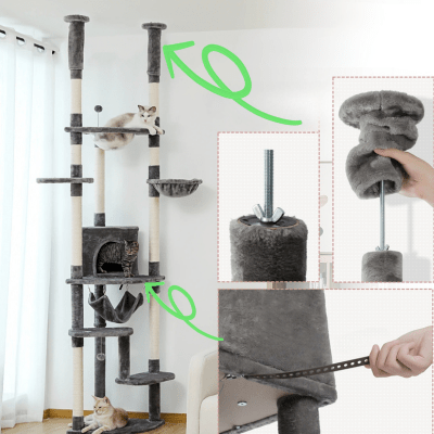 Arbre a Chat Design | Monaco™ gris - My Little Kat