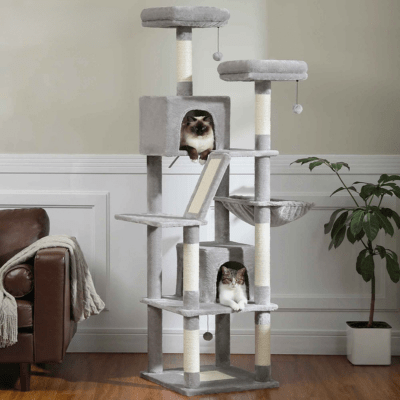 Arbre a Chat XXL | SYDNEY™ Gris Clair - My Little Kat