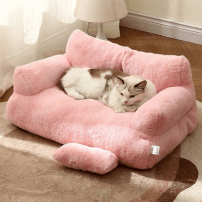Coussin Chat | Canapé LINA™ Rose - My Little Kat