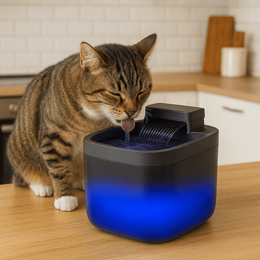Fontaine a eau chat | GLYCINE ™ Noire à LED - My Little Kat