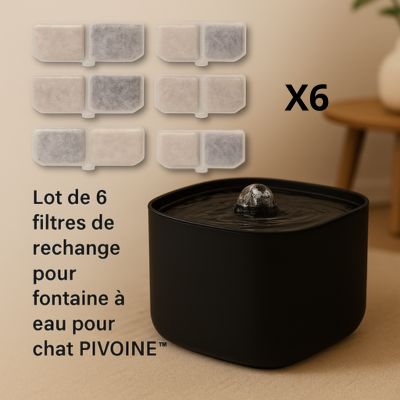Fontaine à eau pour chat | Recharge de 6 filtres pour PIVOINE™ - My Little Kat