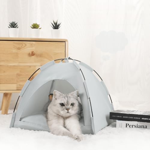 La Maison de Chat Portable - CatTentBed™ - Gris Cyan - My Little Kat