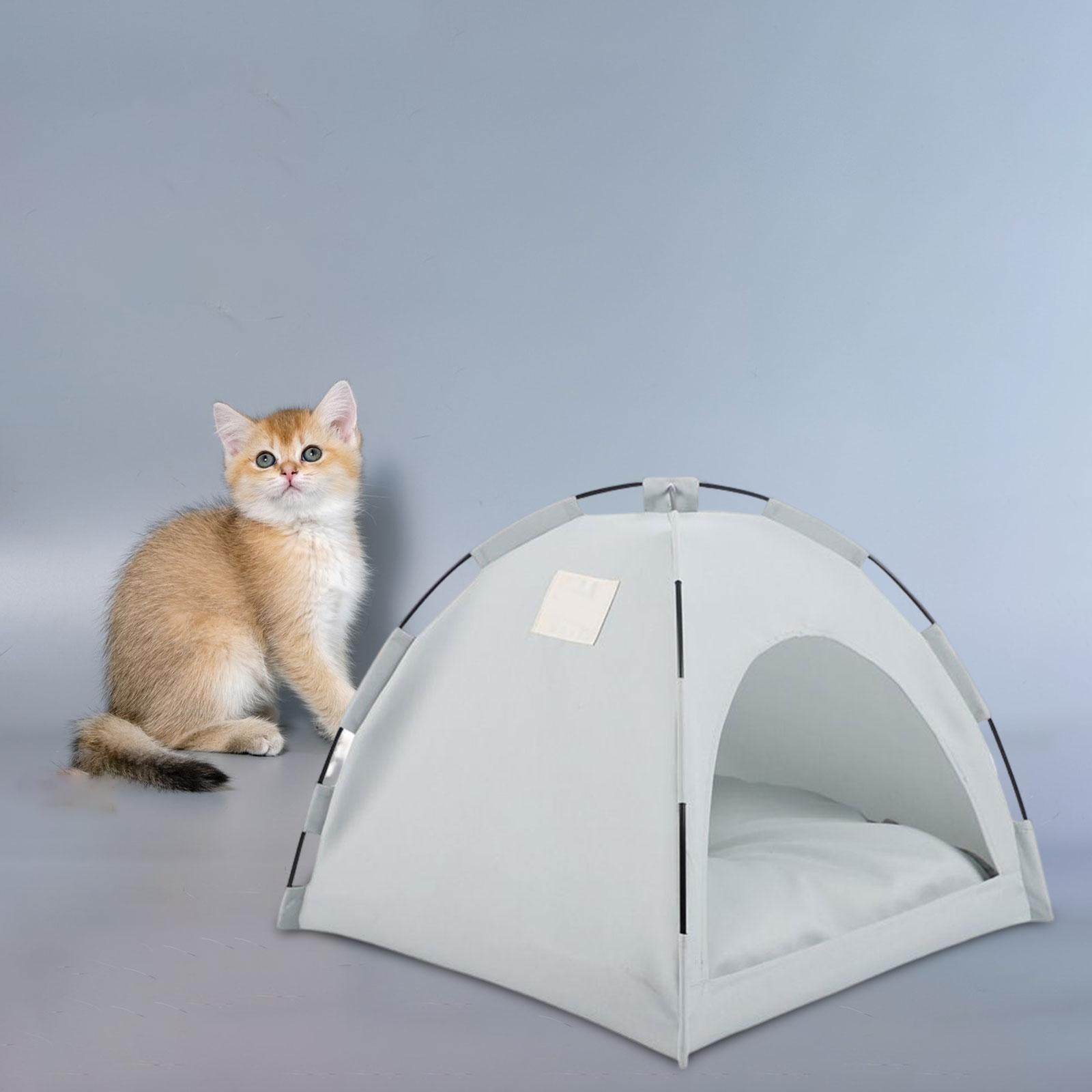 La Maison de Chat Portable - CatTentBed™ - Gris Cyan - My Little Kat