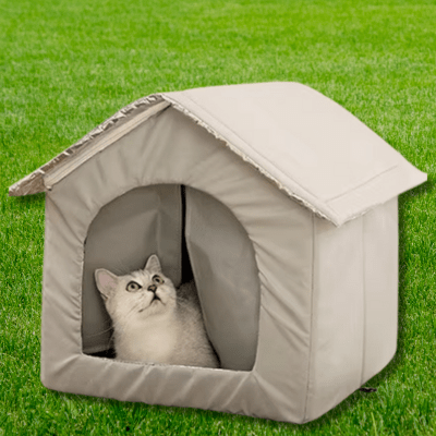 Maison pour Chat Extérieur | LAMI Gris - My Little Kat