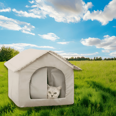 Maison pour Chat Extérieur | LAMI Gris - My Little Kat