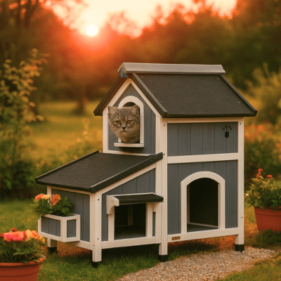 Maison pour Chat Extérieur | VILLA™ - My Little Kat