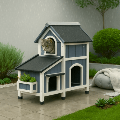 Maison pour Chat Extérieur | VILLA™ - My Little Kat